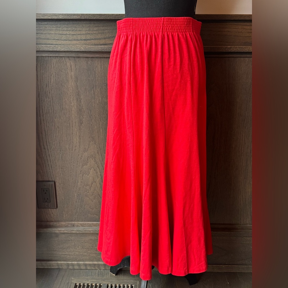 Peter Popovitch vintage vibrant red skirt with stretch L